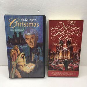 LDS VHS Tapes Set 2 Mr. Kruegers Christmas Classics Tabernacle Choir Jim Stewart